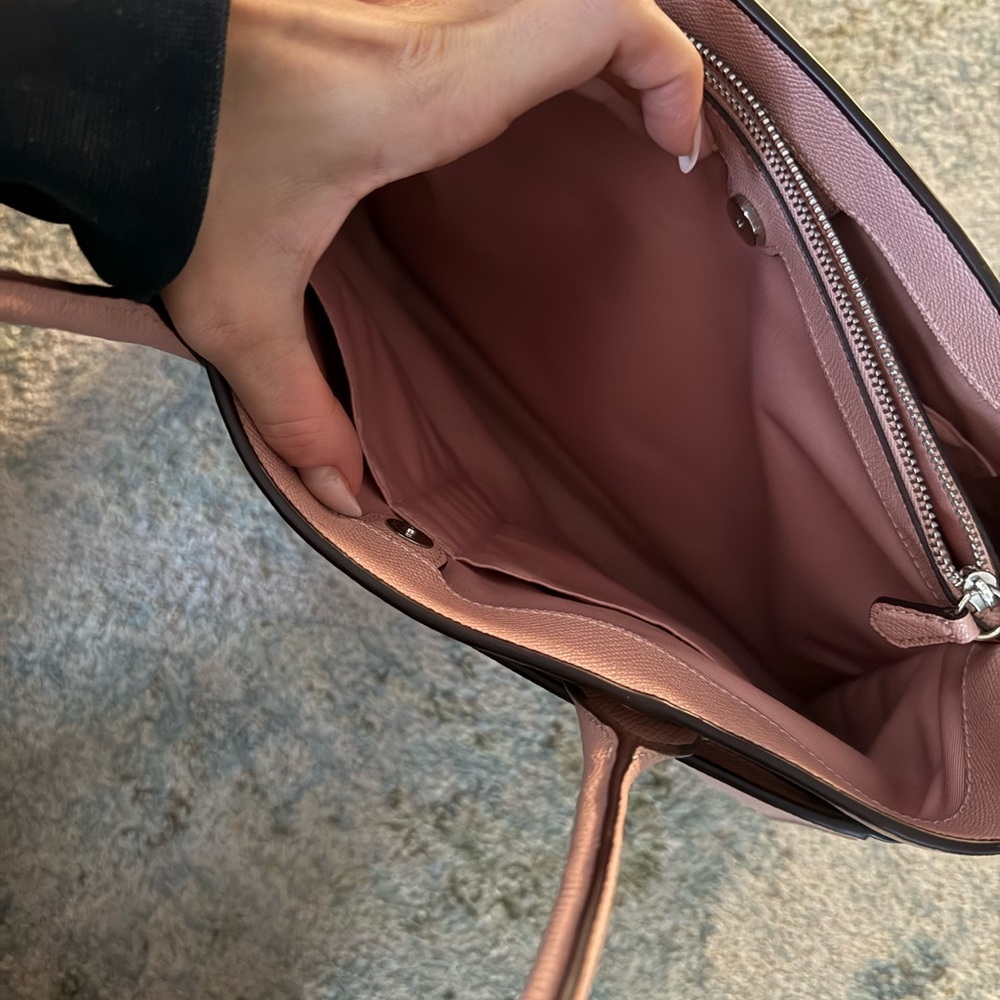Coach Pink Leather Tote Bag - Picture 5 of 9